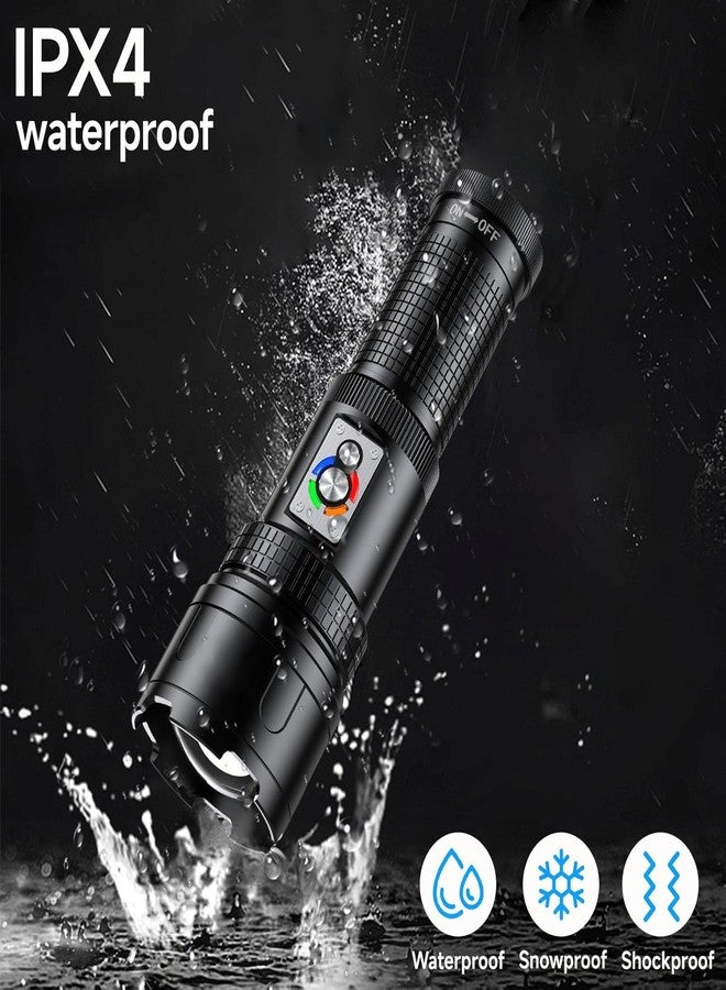 DOCOSS Metal C20 Rechargeable Torch Light High Power,6-8 Hrs Work time,Long Distance 1,2km Powerful Ultra Bright Led Torch Light/Zoomable Flash Light Long Range,Waterproof,Aluminium Body(Black) - Image 5